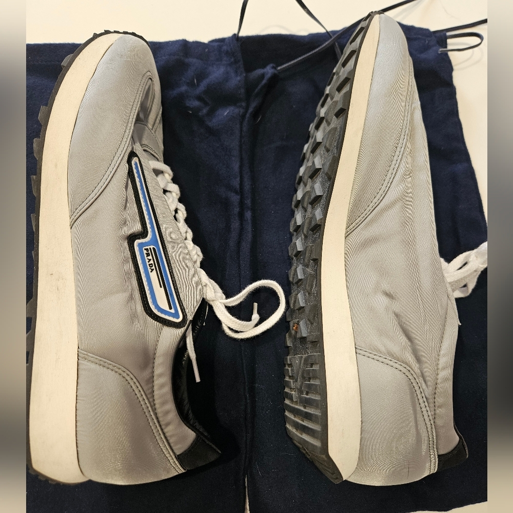 Prada Milano Men's Grey Sneakers 10.5 - Picture 7 of 11